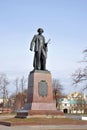 Monument to the artist Repin, Bolotnaya Square, Moscow. Royalty Free Stock Photo