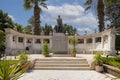 The monument to Auguste Mariette in the garden of the Museum of Egyptian Antiquities in Cairo, Egypt. Royalty Free Stock Photo