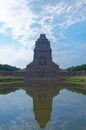 Monument to the Battle of the Nations 'Das VÃÂ¶lkerschlachtdenkmal' against blue cloudy sky, Leipzig, Germany Royalty Free Stock Photo