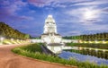 Monument to the Battle of the Nations at night, Leipzig, Germany Royalty Free Stock Photo