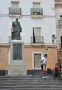 Monument to Bishop Domingo de Silas in the ancient sea pride of Cadiz.