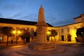 Monument to Bishop Francisco Gomes de Avelar, night view, Faro, Portugal