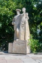 Monument to Boguslaw X, Duke of Pomerania and his wife Anna Jagiellon in Szczecin. Royalty Free Stock Photo