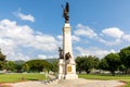 Monument to the Brave in the Memorial Park, Queens Park Savannah, the downtown of Port of Spain, capital of Trinidad and Tobago.