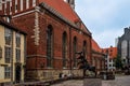 Monument to the Bremen Town Musicians in Old Riga Royalty Free Stock Photo