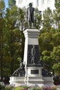 The Monument to Brigham Young and the Pioneers in Salt Lake City, Utah Royalty Free Stock Photo