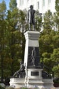 The Monument to Brigham Young and the Pioneers in Salt Lake City, Utah Royalty Free Stock Photo