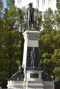 The Monument to Brigham Young and the Pioneers in Salt Lake City, Utah Royalty Free Stock Photo