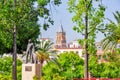 Monument to bullfighter Manolo Vazquez on Seville embankment, Spain