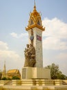 Monument to Cambodia - Vietnam Friendship in Phnom Penh Royalty Free Stock Photo