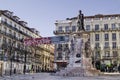 Monument to Camoes in Lisbon and call a strike