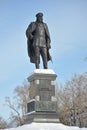 Monument to Captain Yakov Dyachenko, Khabarovsk, Russia, the Far East. Royalty Free Stock Photo