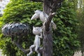 Monument to the cartoon character `Kitten from Lizyukov Street` in Voronezh on Lizyukov Street.