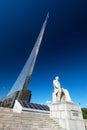 Monument to the Conquerors of Space and statue of Royalty Free Stock Photo