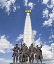 Monument to countries of anti-Hitler coalition, Alley Partisan in Victory Park on Poklonnaya hill, Moscow, Russia