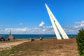 Monument to the crew of the missing White Bird biplane, Etretat, Normandy