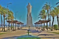 Monument to cristobal colon from Huelva Andalusia Spain