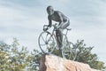 Monument to cyclist Marco Pantani in Cesenatico Royalty Free Stock Photo