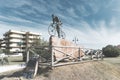 Monument to cyclist Marco Pantani in Cesenatico Royalty Free Stock Photo