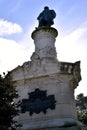 Monument to Daniel Garballo in the Mendez Nuez garden. La Corua, Galicia. Spain. October 8, 2019