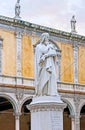 The monument to Dante in Piazza dei Signori square, Verona, Italy