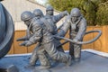 Monument to dead firefighters in Chernobyl