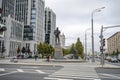 Monument to the designer of automatic weapons Mikhail Kalashnikov. Moscow. Royalty Free Stock Photo