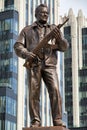 MOSCOW,RUSSIA/SEPTEMBER 20,2017: Monument to the designer Mikhail Kalashnikov, the creator of the Kalashnikov assault rifle Royalty Free Stock Photo