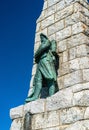 Monument to the Diables Bleus on top of the Grand Ballon mountain in Alsace, France Royalty Free Stock Photo