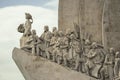 Monument to the discoverers in Lisbon, Portugal. Marble memorial of world famous sailors and explorers.