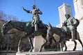 Monument to Don Quixote and Sancho Panza at day