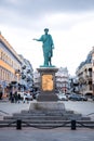 Monument to the Duke of Richelieu, built in 1828 in Odessa, Ukraine. Royalty Free Stock Photo