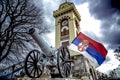 A monument to fallen Serb fighters on Cegar near Nis