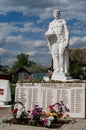 The monument to the fallen in World war 2 soldiers in a mass grave in the Kaluga region in Russia.