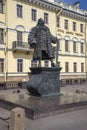 Monument to the famous architect Domenico Trezzini. Saint Petersburg Royalty Free Stock Photo