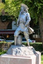 Armenia, Yerevan, September 2022. Monument to the pirate John Silver in the park.