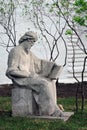 Monument to Andrey Rublev in Novospassky monastery in Moscow. Royalty Free Stock Photo