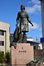 Monument to the female war hero ALIA MOLDAGULOVA in Astana Royalty Free Stock Photo