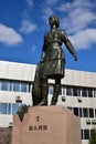 Monument to the female war hero ALIA MOLDAGULOVA in Astana Royalty Free Stock Photo