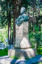 Monument to fiction writer Ignatius Ninoshvili in the park on April 9. Tbilisi, Georgia