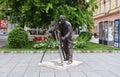 Monument to the film artist Erne Bosnjak in Sombor, Serbia