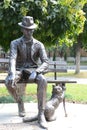 Monument to the first architect of the resort city of Kislovodsk Emmanuel Bagdasarovich Khodzhaev, Stavropol Territory, Russia.