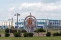 Monument to the first builders of KATEK in honor of the 30th anniversary of the Kansk-Achinsk fuel and energy complex.