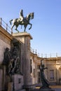 Monument to the first of Belgium Leopold the second in the city of Ostend. Landmark Ostend Royalty Free Stock Photo