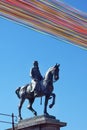 Monument to the king of Belgium Leopold the second in the city of Ostend. Landmark Ostend Royalty Free Stock Photo