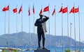 Monument to the first president of Turkey Mustafa Kemal Ataturk Royalty Free Stock Photo