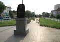 Monument to the founder of city of Rubtsovsk