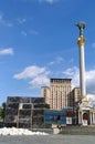 Monument to the founders of the city of Kyiv with the fountain \