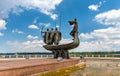 Monument to the founders of Kiev: Kiy, Schek, Khoryv and Lybid. Ukraine Royalty Free Stock Photo