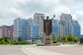 Monument to Francis Skaryna near National Library of Belarus, Minsk